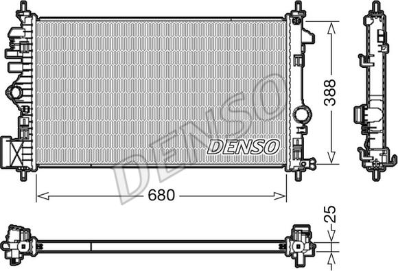 Denso DRM20109 - Radiatore, Raffreddamento motore autozon.pro