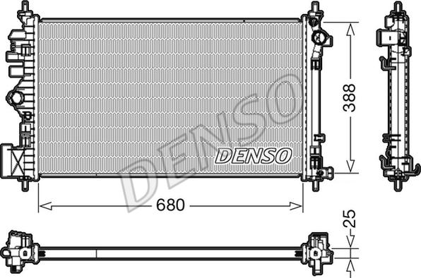 Denso DRM20107 - Radiatore, Raffreddamento motore autozon.pro