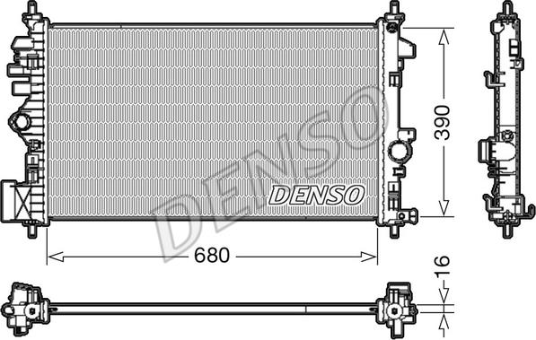 Denso DRM20110 - Radiatore, Raffreddamento motore autozon.pro