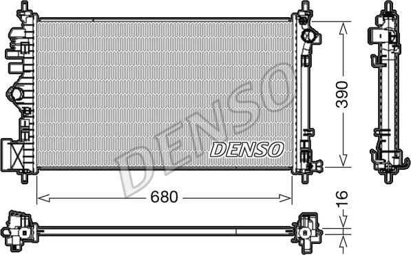 Denso DRM20111 - Radiatore, Raffreddamento motore autozon.pro