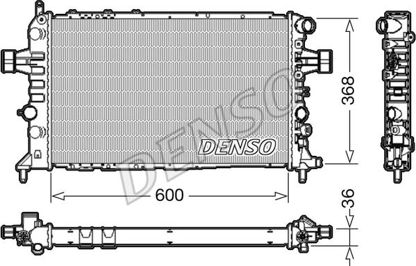 Denso DRM20112 - Radiatore, Raffreddamento motore autozon.pro