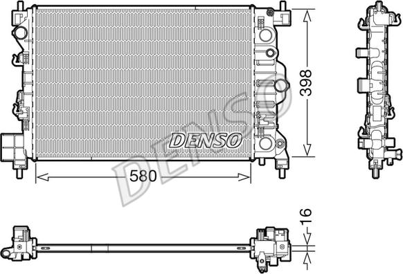 Denso DRM20117 - Radiatore, Raffreddamento motore autozon.pro