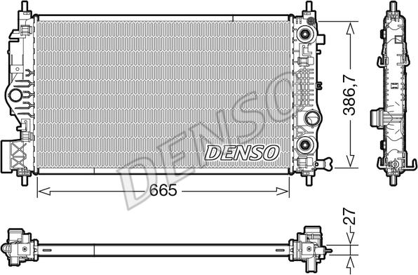 Denso DRM20126 - Radiatore, Raffreddamento motore autozon.pro