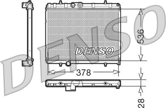 Denso DRM21056 - Radiatore, Raffreddamento motore autozon.pro