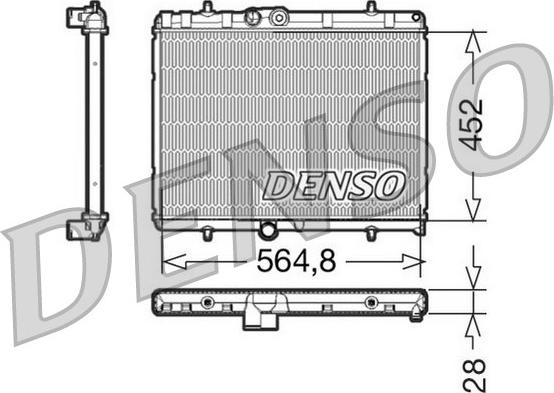 Denso DRM21057 - Radiatore, Raffreddamento motore autozon.pro