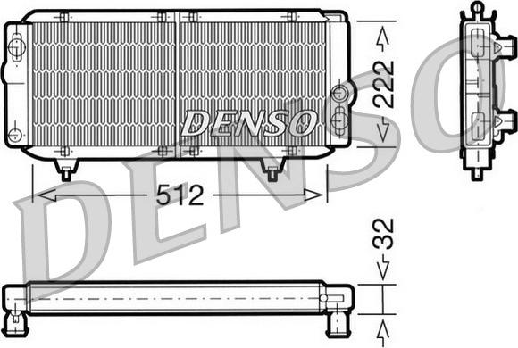 Denso DRM21001 - Radiatore, Raffreddamento motore autozon.pro