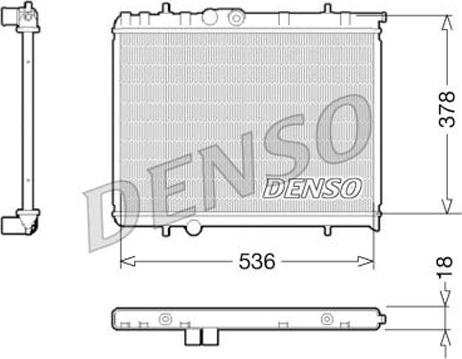 Denso DRM21034 - Radiatore, Raffreddamento motore autozon.pro