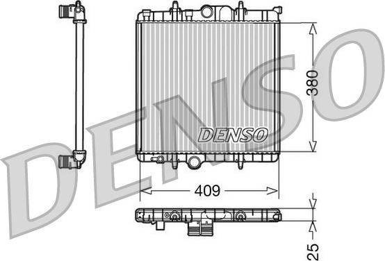 Denso DRM21025 - Radiatore, Raffreddamento motore autozon.pro