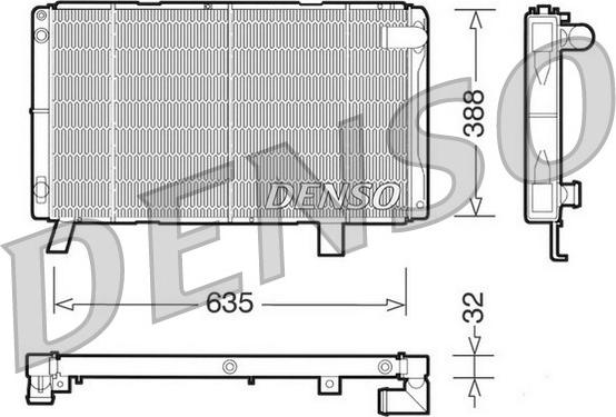 Denso DRM21072 - Radiatore, Raffreddamento motore autozon.pro