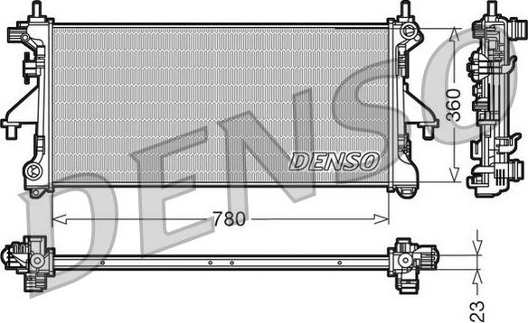 Denso DRM21100 - Radiatore, Raffreddamento motore autozon.pro