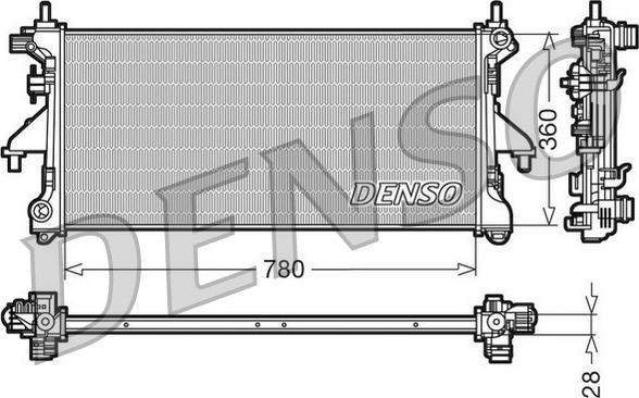 Denso DRM21101 - Radiatore, Raffreddamento motore autozon.pro