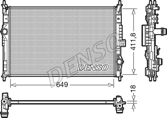 Denso DRM21103 - Radiatore, Raffreddamento motore autozon.pro