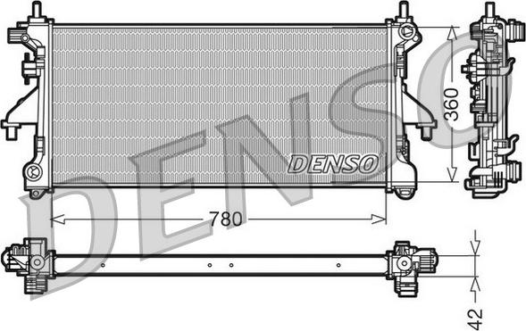 Denso DRM21102 - Radiatore, Raffreddamento motore autozon.pro