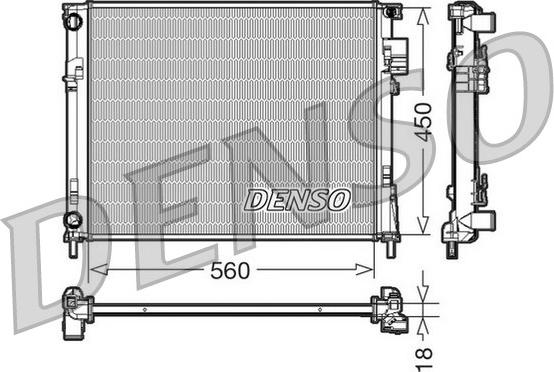 Denso DRM23095 - Radiatore, Raffreddamento motore autozon.pro