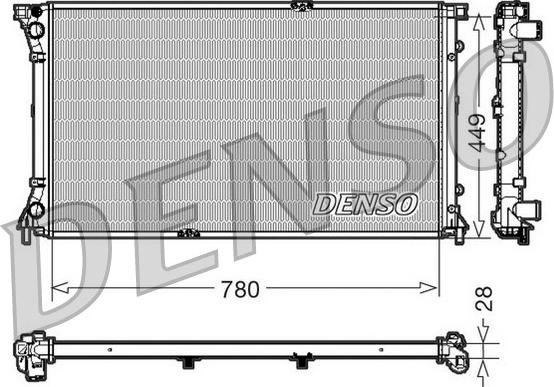 Denso DRM23098 - Radiatore, Raffreddamento motore autozon.pro