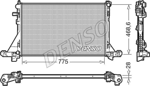 Denso DRM23093 - Radiatore, Raffreddamento motore autozon.pro