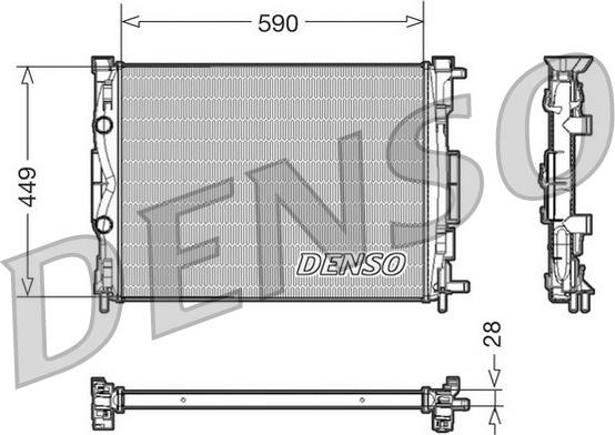 Denso DRM23056 - Radiatore, Raffreddamento motore autozon.pro