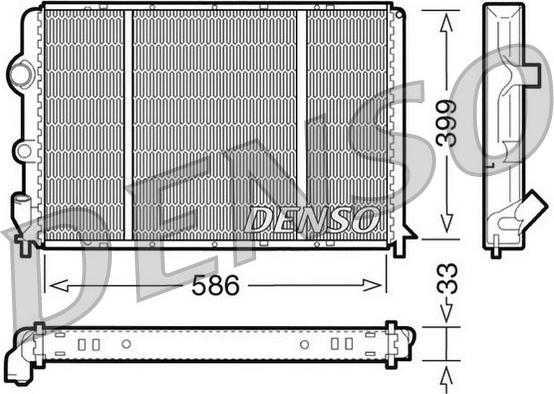 Denso DRM23050 - Radiatore, Raffreddamento motore autozon.pro