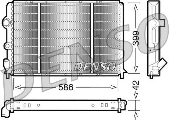 Denso DRM23051 - Radiatore, Raffreddamento motore autozon.pro