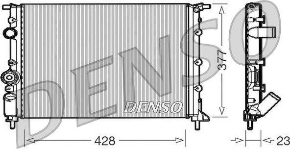 Denso DRM23008 - Radiatore, Raffreddamento motore autozon.pro