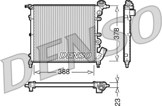 Denso DRM23002 - Radiatore, Raffreddamento motore autozon.pro