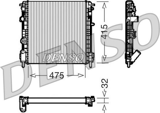 Denso DRM23014 - Radiatore, Raffreddamento motore autozon.pro