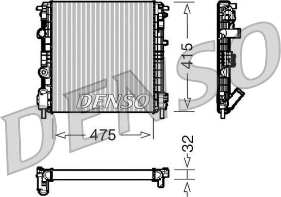 Denso DRM23015 - Radiatore, Raffreddamento motore autozon.pro