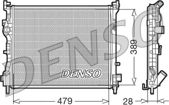 Denso DRM23016 - Radiatore, Raffreddamento motore autozon.pro