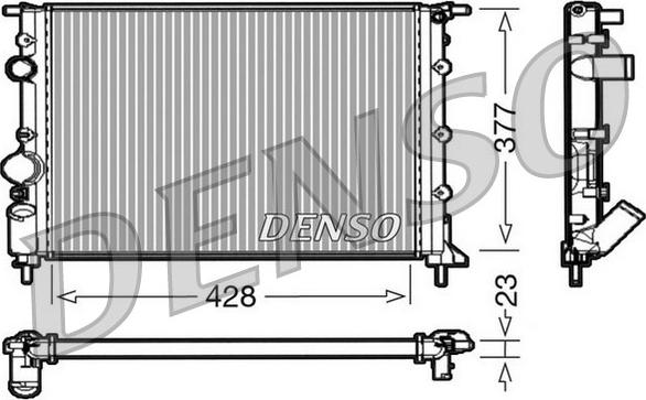 Denso DRM23032 - Radiatore, Raffreddamento motore autozon.pro