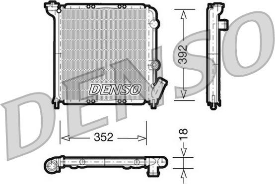 Denso DRM23026 - Radiatore, Raffreddamento motore autozon.pro