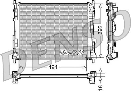 Denso DRM23079 - Radiatore, Raffreddamento motore autozon.pro