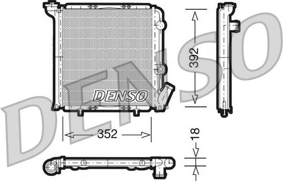 Denso DRM23071 - Radiatore, Raffreddamento motore autozon.pro