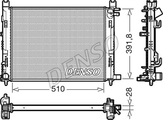 Denso DRM23109 - Radiatore, Raffreddamento motore autozon.pro