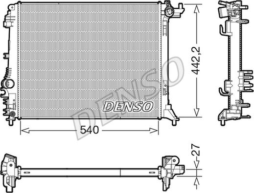 Denso DRM23114 - Radiatore, Raffreddamento motore autozon.pro