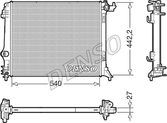 Denso DRM23115 - Radiatore, Raffreddamento motore autozon.pro