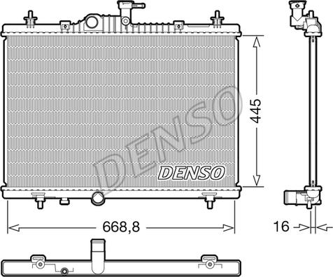 Denso DRM23118 - Radiatore, Raffreddamento motore autozon.pro