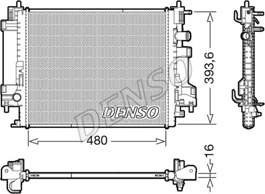 Denso DRM23117 - Radiatore, Raffreddamento motore autozon.pro