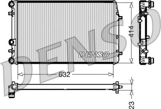 Denso DRM27005 - Radiatore, Raffreddamento motore autozon.pro