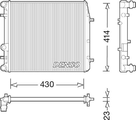 Denso DRM27006 - Radiatore, Raffreddamento motore autozon.pro