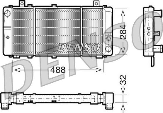 Denso DRM27001 - Radiatore, Raffreddamento motore autozon.pro