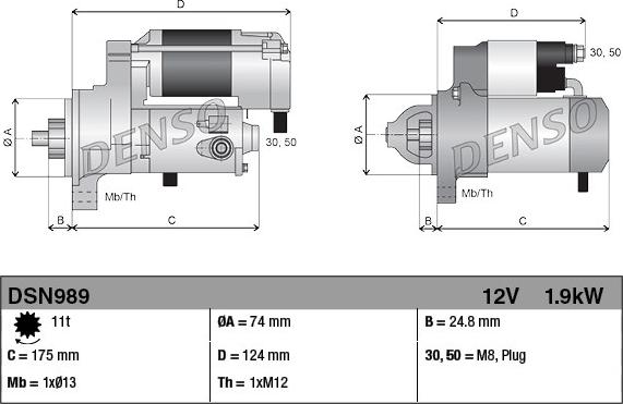 Denso DSN989 - Motorino d'avviamento autozon.pro