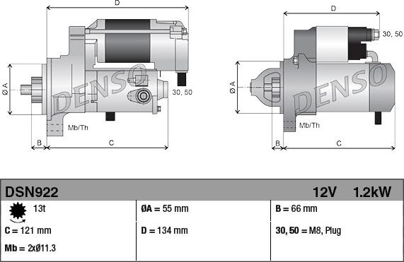 Denso DSN922 - Motorino d'avviamento autozon.pro