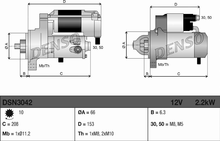 Denso DSN3042 - Motorino d'avviamento autozon.pro