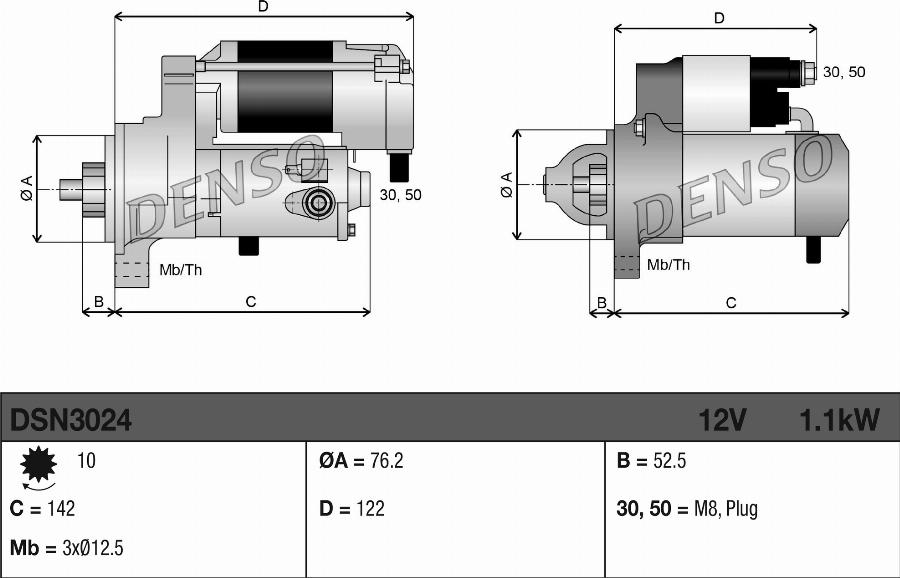 Denso DSN3024 - Motorino d'avviamento autozon.pro