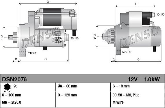 Denso DSN2076 - Motorino d'avviamento autozon.pro