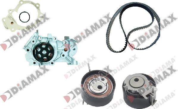 Diamax A6003WP - Pompa acqua + Kit cinghie dentate autozon.pro