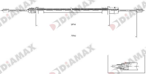 Diamax AA3034 - Cavo comando, Freno stazionamento autozon.pro