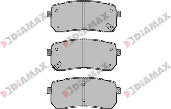 Diamax N09448 - Kit pastiglie freno, Freno a disco autozon.pro