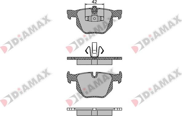 Diamax N09459 - Kit pastiglie freno, Freno a disco autozon.pro