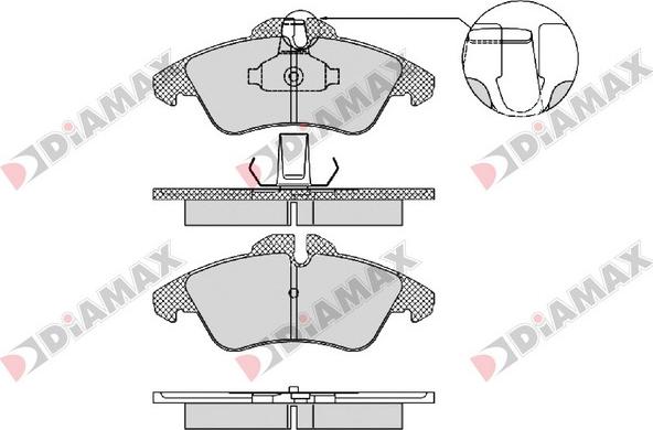 Diamax N09455 - Kit pastiglie freno, Freno a disco autozon.pro